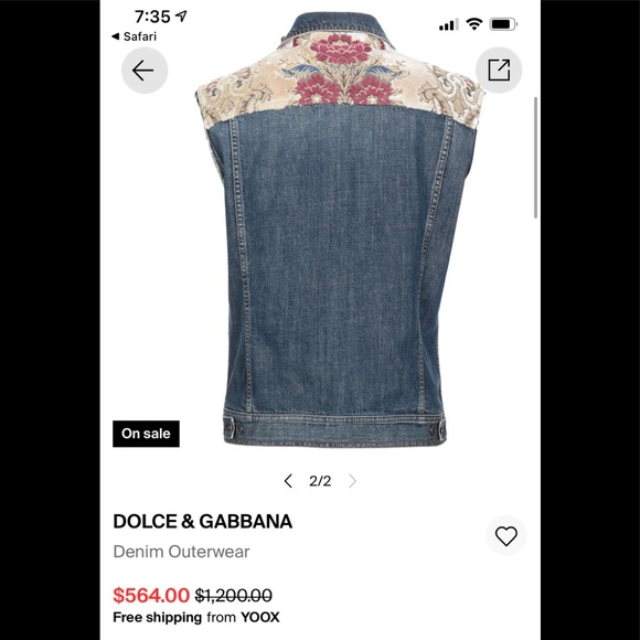 Dolce & Gabana Denim Vest - Picture 4 of 6